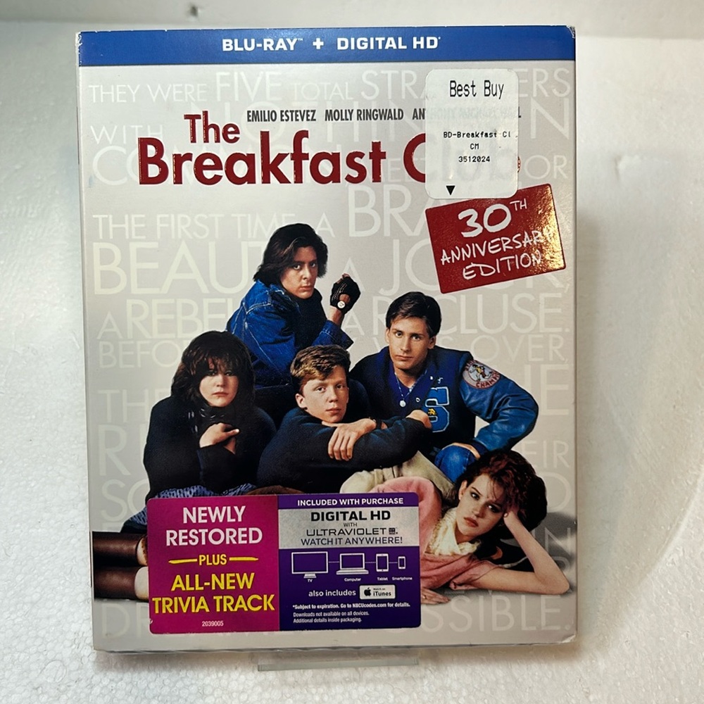 The Breakfast Club (Blu-ray Disc, 2015, 30th Anniversary Edition)